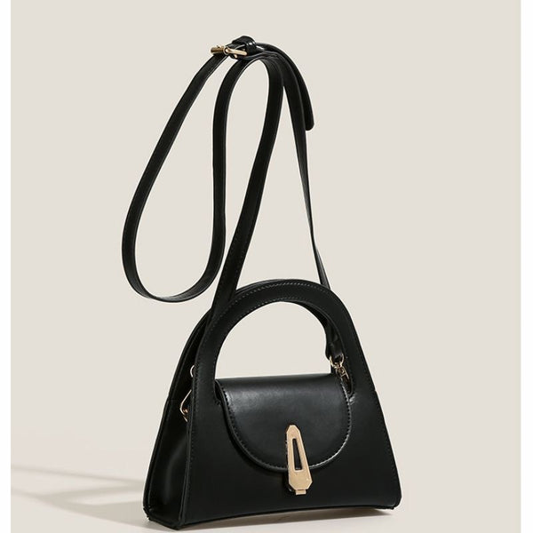 2025 new PU leather women's handbag large capacity shoulder messenger bag high sense metal buckle fashion commuter bag
