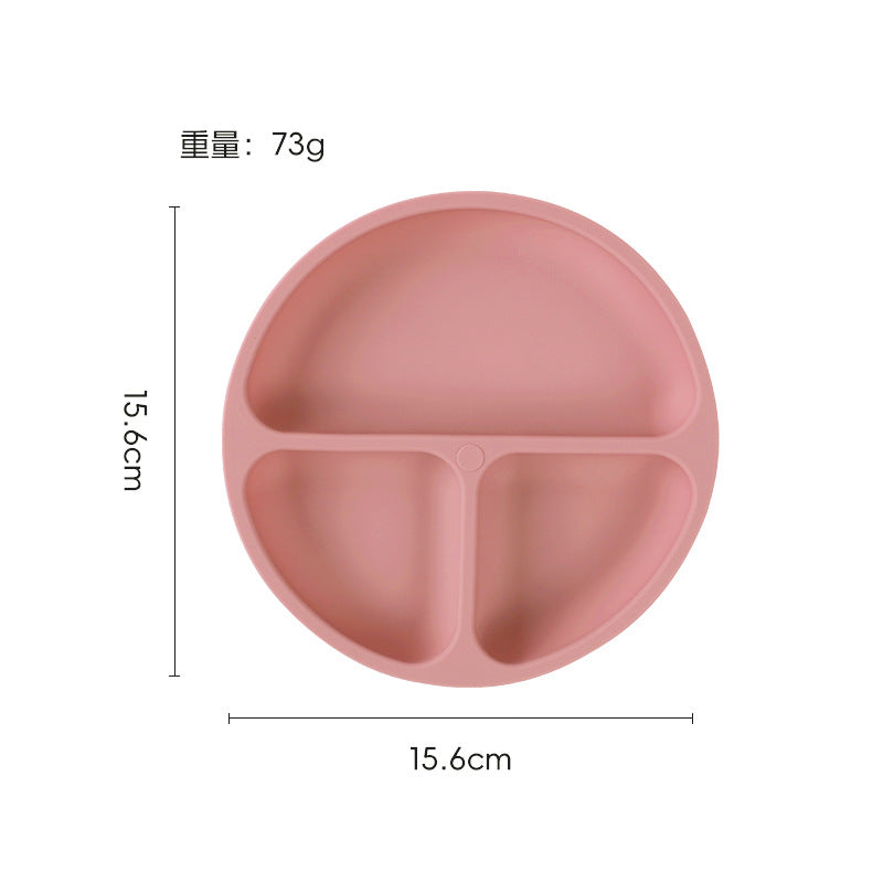Silicone kids' meal set: baby food training suction bowl, food-grade fork and spoon, feeding utensils for babies