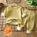 Kidsheattechsuitfleece-linedthickenedfall and winternew arrivalbaby bottomintimatesmiddle child autumn clothes and long trouserschildrensuit