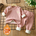 Kidsheattechsuitfleece-linedthickenedfall and winternew arrivalbaby bottomintimatesmiddle child autumn clothes and long trouserschildrensuit