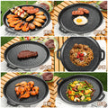 Medical stone round baking dish outdoor camping style barbecue plate commercial korean style barbecue plate multi-functional neutral frying plate