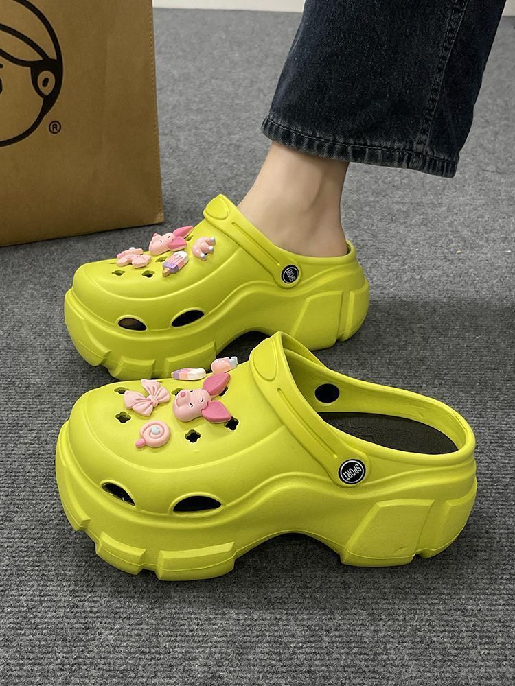 "eva clogs for women - 2024 new summer collection: chunky platform, height-boosting, trendy beach sandals"