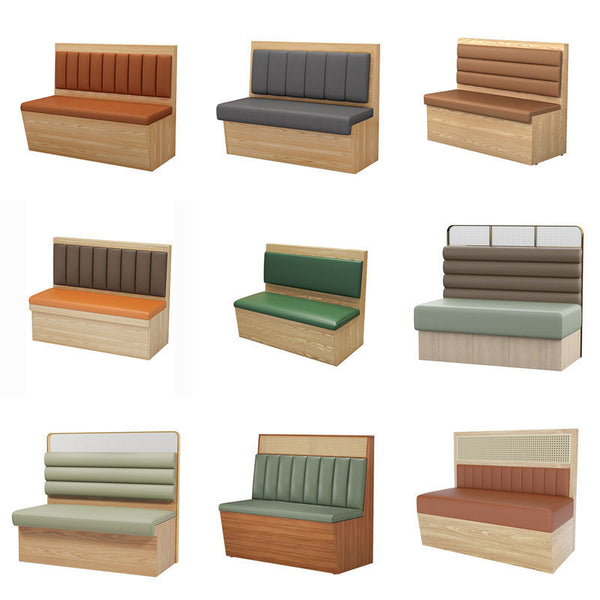 Solid wood teahouse restaurant booth sofa cafe milk tea shop barbecue shop hot pot shop booth table and chair ktv sofa
