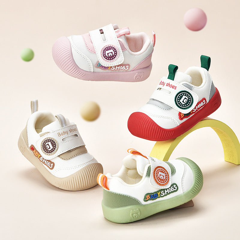 Toddler shoes for boys, spring and autumn infant shoes, soft sole functional cartoon shoes for babies aged 1-3, boys' shoes