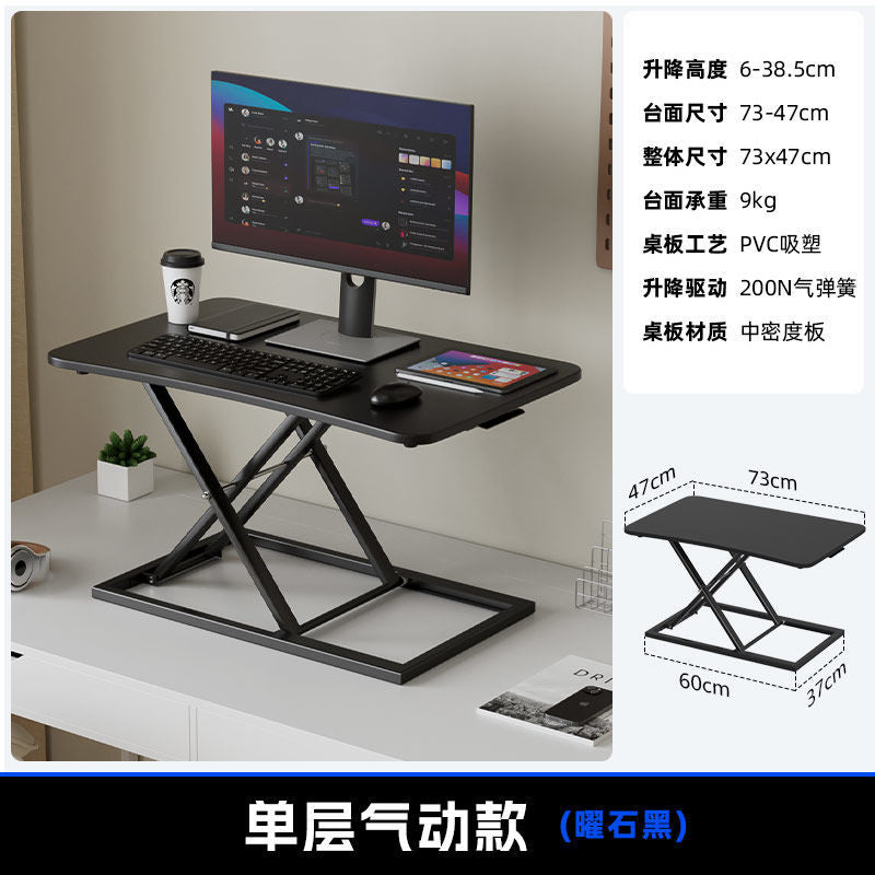 Standing desk adjustable height laptop monitor stand foldable computer table