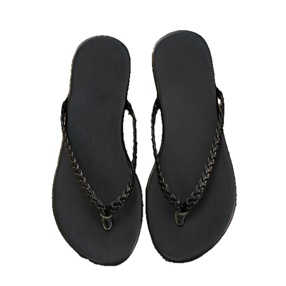 women's flat sandals & slippers - 2026 summer new arrivals, plus size woven thong sandals for women's outdoor wear