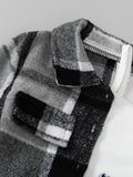 New arrivalautum cross-border girl's woolen lapel shirt suspender denim vest heavy washing water worker jeans three-piece set