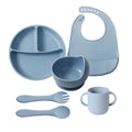 best-selling baby feeding set, including silicone plate, bowl, and spoon for infant food. wholesale children's feeding utensil set