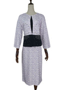sourcing:  african plus size women's two-piece set - plaid blazer & round neck pencil skirt, office lady commute dress