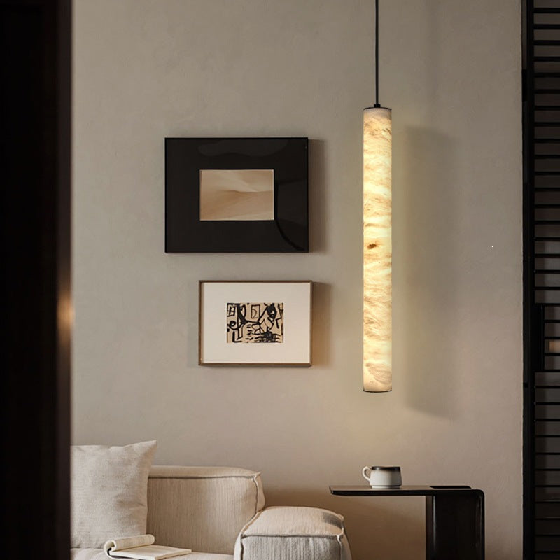 Milky white style spanish marble chinoiserie background wall restaurant decoration guest room bedside cross-border full spectrum full copper chandelier