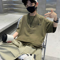 Boys' summer short-sleeve outfit: new  styles for mid-to-large children. summer boys' sporty, edgy, stylish, and trendy cool