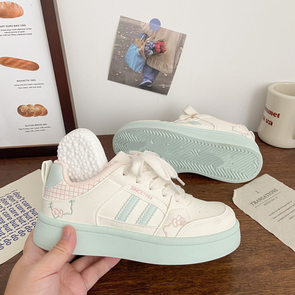 Thick solewhite shoes breathable 2025 autumn new season artistic shoes niche design student sports sneakers