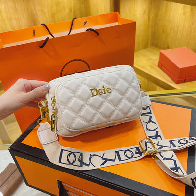 Xiaoxiangfeng bag new arrivalfashion quilted embroidery thread women's bag easiest for match shoulder bag three-layer chain mobile phone bag crossbody bag