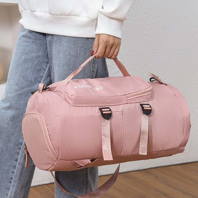 New Portable Leisure Fitness Sports Bag Business Trip Large Capacity Short-haul Travel Bag Dry and Wet Separation Double Back Luggage