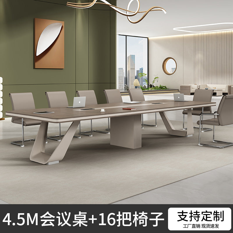 Conference table negotiation table desk and chair set training office furniture rectangular table office large minimalist modern