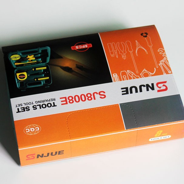 Deep Dig Combination Toolbox Set 8-piece 8008E Portable Hardware Toolbox Gift Tools Factory Direct Sales