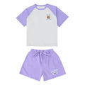 Girls' summer outfit set : new stylish and trendy summer clothes for kids, big girls' sporty summer short sleeve and shorts set