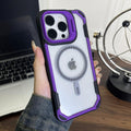 Suitable for apple 16promax magnetic oracle shield mobile phone case cool lens holder iphone15 contrasting color anti-fall