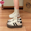 Versatile german army trainers (gats) women's shoes - new spring/summer 2025 collection: chunky sole white sneakers, retro agnes shoes, casual athletic skate shoes