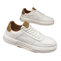 Men's white casual shoes 2025 new winter breathable trendy versatile men's leather casual shoes men's white shoes athletic sneakers