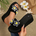 plus size flip-flops for women, 2025 summer european and american style, temu hot-selling outdoor rhinestone flower sandals