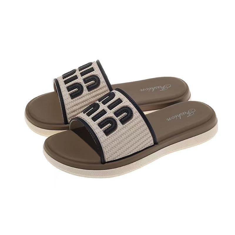 New women's summer slippers: stylish chanel-inspired thong sandals for outdoor wear, trendy and versatile, indoor anti-slip slides