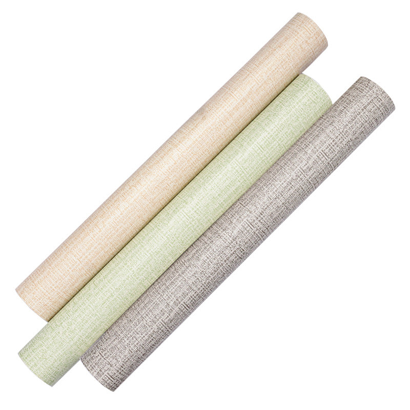 Solid color linen pattern TV background wallpaper Plain wallpaper Self-adhesive bedroom living room wall decoration Waterproof wall covering