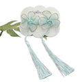 Hair accessories, hairpins, kids, girls, han dynasty accessories, gold edge tassels, costumes, ribbons, chinese style, antique style, pink