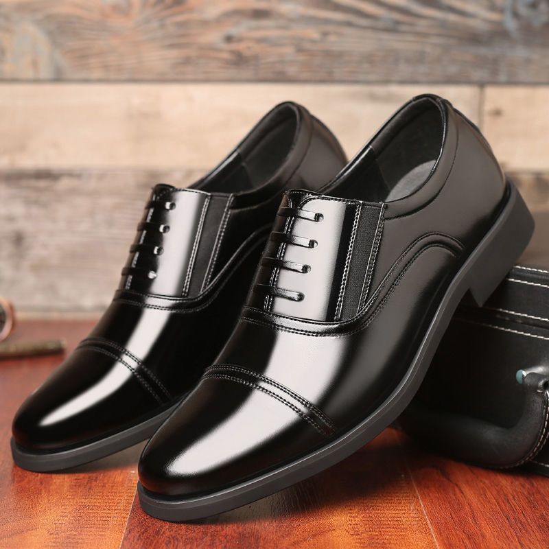 High-quality men's genuine leather dress shoes - premium grade, 100% cowhide leather. clearance sale! business casual, durable, and slip-resistant