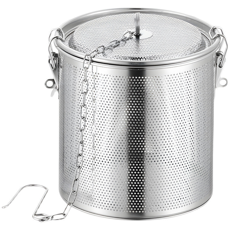 Stainless steel brine seasoning ball braised anise filter large capacity braised material bag filter basket filter bag brine basket