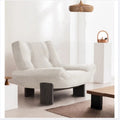 Retro single sofa chair, wabi-sabi style solid wood casual chair, hotel living room club reception chair, designer negotiation chair