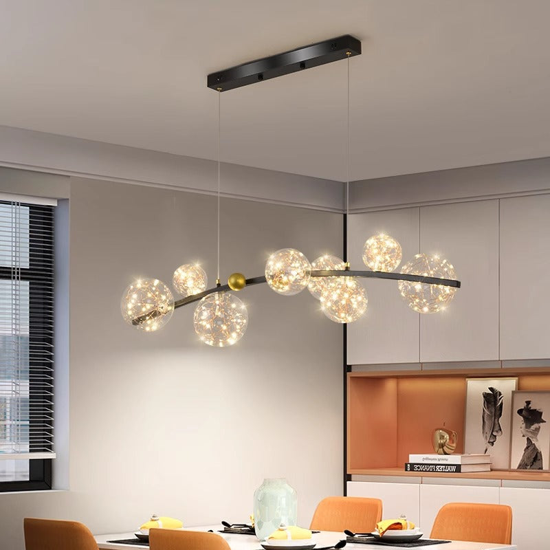 Magic beans restaurant chandelier Nordic light luxury simple modern long dining table bar light Internet celebrity gypsy creative lighting