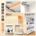 Steel bookshelf movable bookcase with door kids storage rack living room storage cabinet wall-mounted iron double-door bookcase