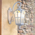 Solar powered wall light - modern waterproof outdoor lighting for villa gardens, patios, and balconies - white