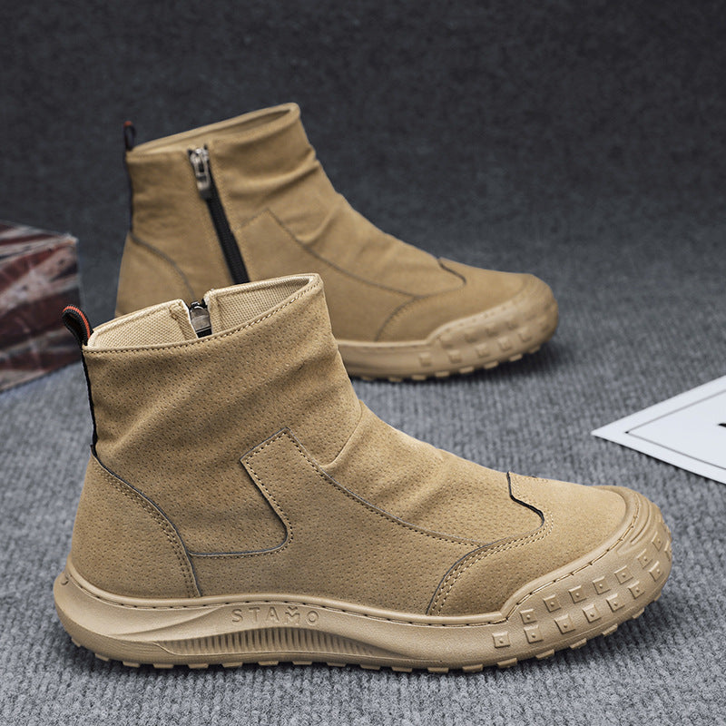 High-top martin boots men's shoes autumnew arrival breathable workwear shoes men's trendyeasiest for matchnon-slipcasual labor protection shoes men