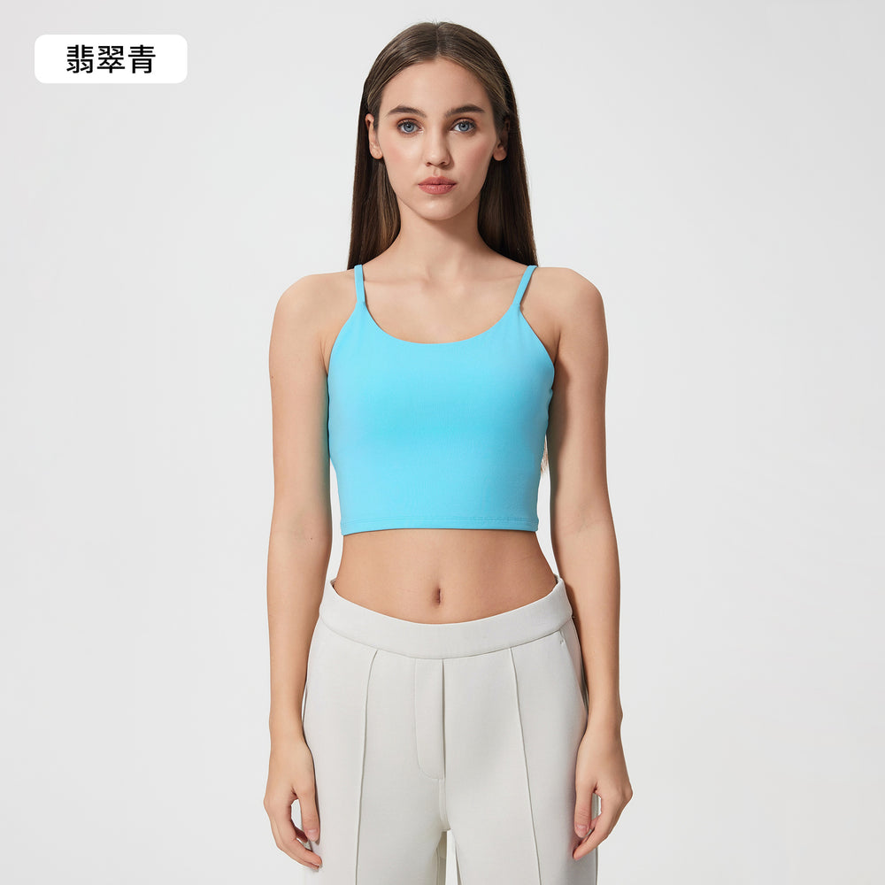New women's yoga top - sports bra with padded cups, spaghetti straps, and beautiful back design - fitness tank top, yoga vest c5238