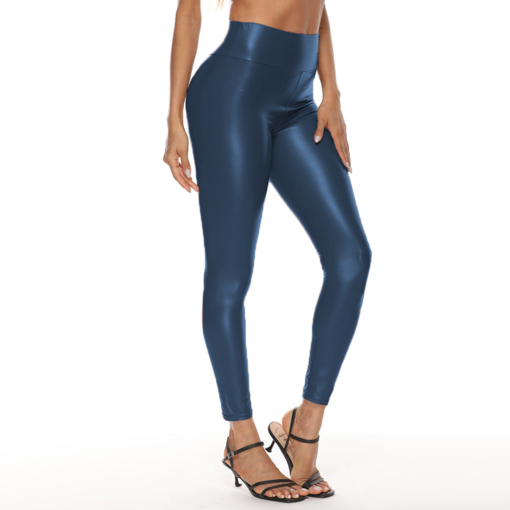 plus sizepu leather pants for women, popular high waist women's bottom pants, shiny leather pants, sexy tight fashion