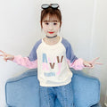 Girls' korean style sweatshirt -  spring/autumn new collection - casual base layer top for mid-to-large sized girls - cute long-sleeved top