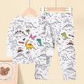 Export independent station stretch cotton boys engineering vehicle sketch coloring plaid fun diy hand-painted graffiti suit
