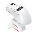 Liberty wolf a7 tri-mode mouse - lightweight paw3311 gaming wireless bluetooth mouse with display and rgb charging dock