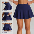 Fashionnew arrival sports tennis skirt outdoor golf flap pocket pants sports skirt fake two-piece fashion tape yoga skirt
