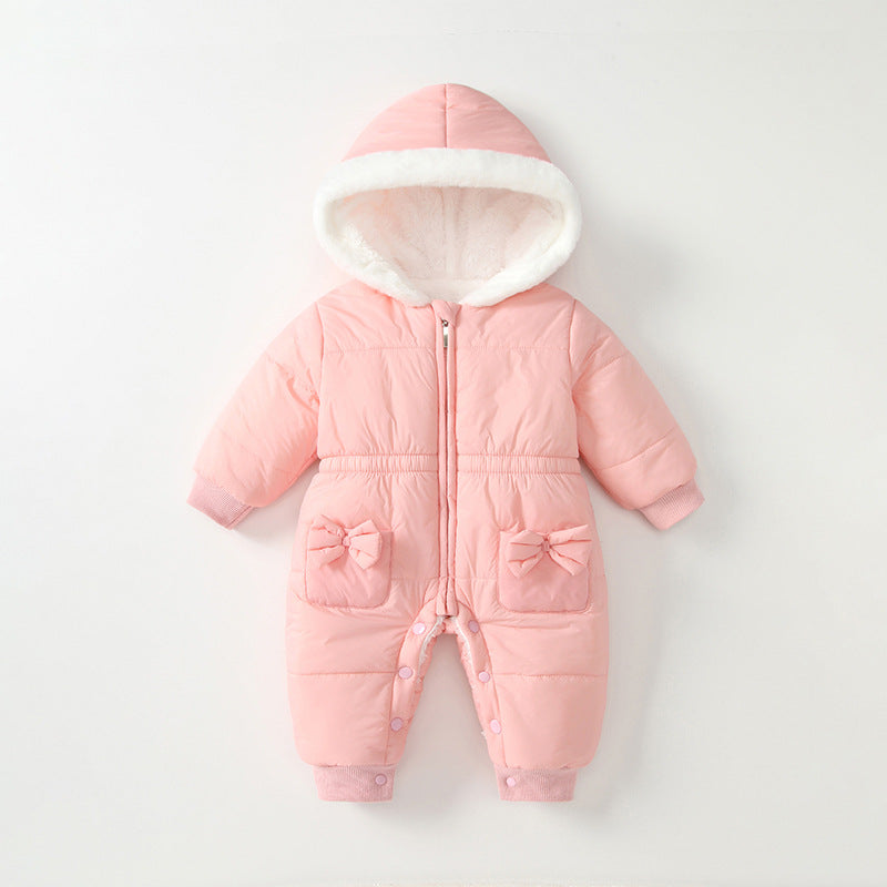 Baby winter clothing quilted jumpsuit type a cotton clothing  new arrival baby autumn and winter clothing outdoor clothing baby crawling clothing