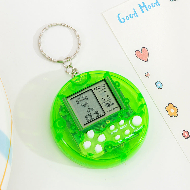 mini handheld game console keychain - tetris electronic game console - handheld console - schoolbag creative ornament