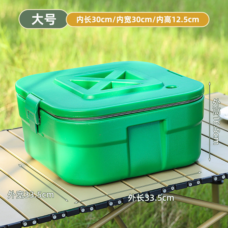 Outdoor large-capacity multi-purpose incubator, pressure-resistant design, dual-purpose fresh-keeping box for cooling and heating, camping, portable car refrigerator
