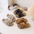 Ready-to-ship boys' soft cork fashion sandals, kids' sandals, flip-flops, flat closed-toe slides, slip-on mules