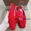 Za2024summer new product lazy head back hollow women's summer outwearflatscasualcasual square toe sandals for women