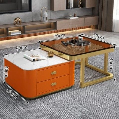 Rock slab coffee table living room for homenew arrivalpopularaccessible luxuryclassy table square folding marble small apartment tea table