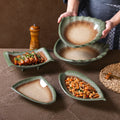 Melamine dinnerware plates - retro commercial dinner plates for restaurants, hotel stir-fry dishes, and unique deep plates for plating