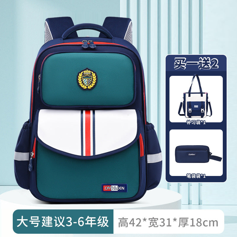 New primary school schoolbags for children in grades 3-6 to reduce the burden and wear-resistant Shaodong students  wholesale, light and cute