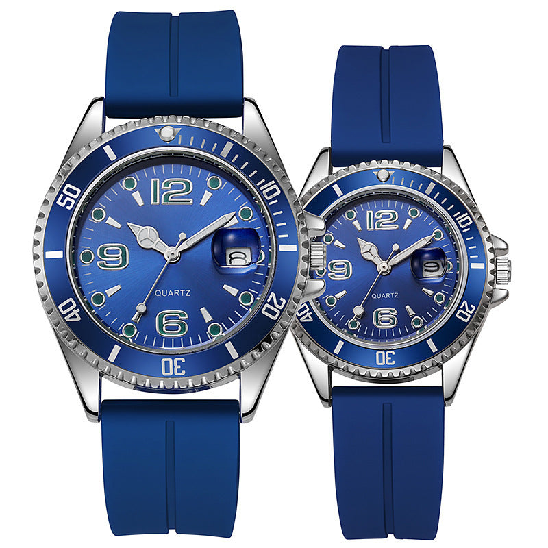 couple fashion sports green water ghost quartz watch casual silicone student quartz watch life waterproof